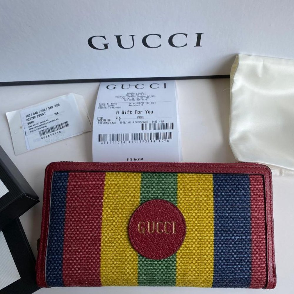 GUCCI NEW BAIADERA STRIPE LADIES CLUTCH